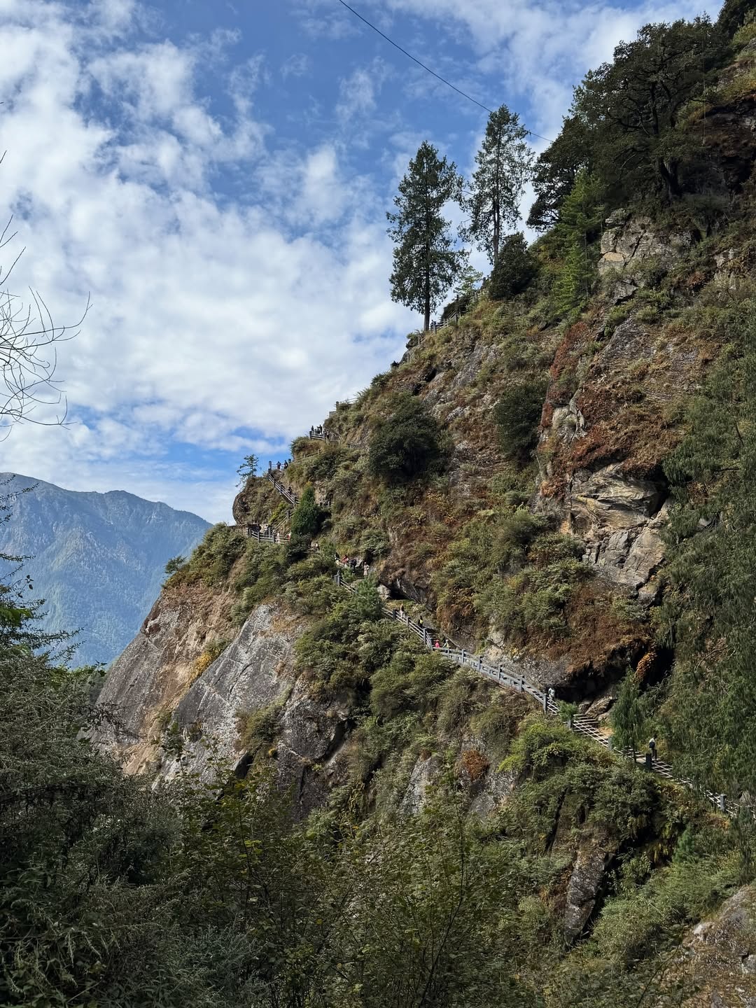 Beginning the trail hike